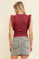 VARSITY RUFFLE TOP