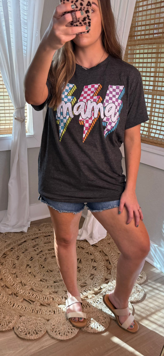 MAMA LIGHTENING BOLT TEE