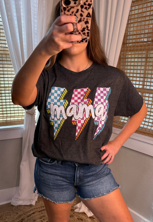 MAMA LIGHTENING BOLT TEE
