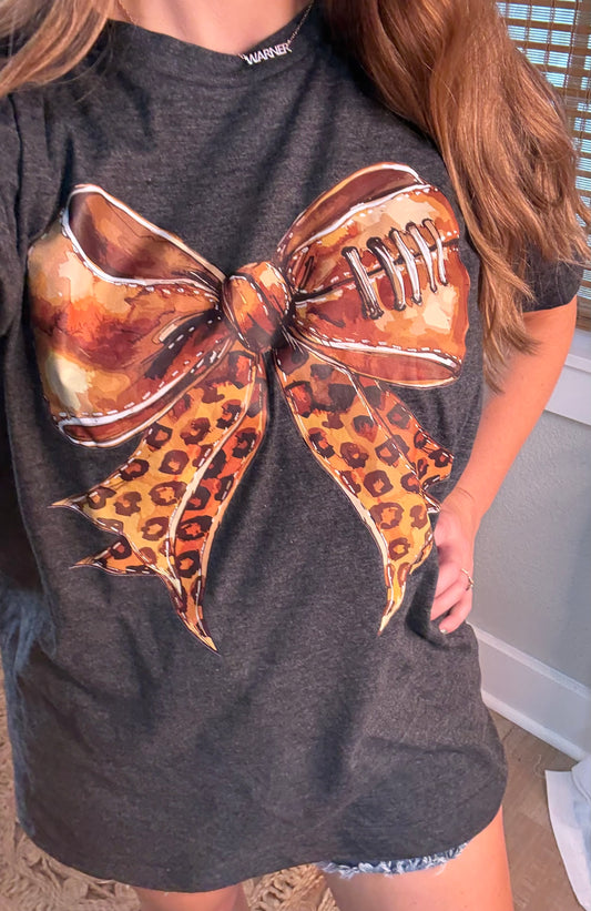 FOOTBALL BOW TEE