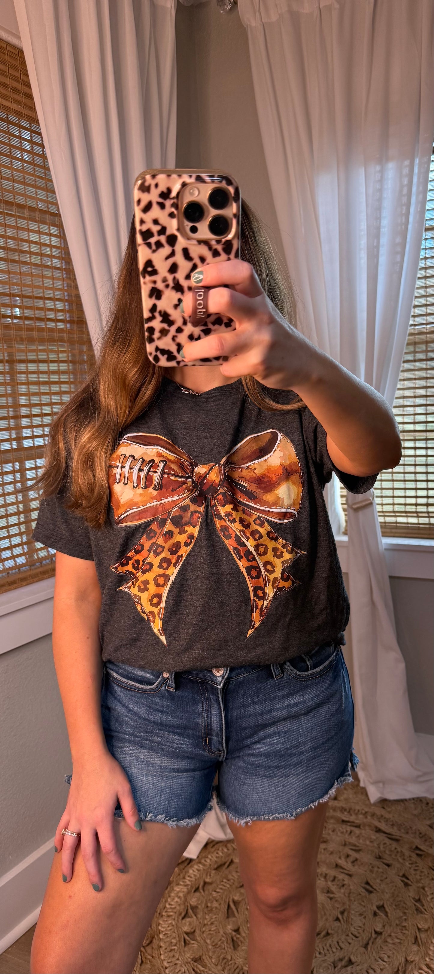 FOOTBALL BOW TEE