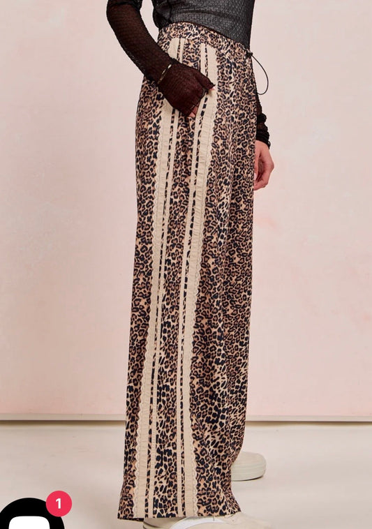 LACE CHEETAH TRACK PANTS