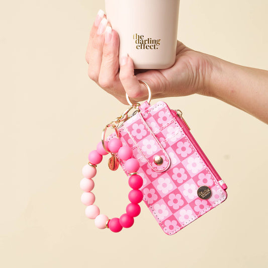 KEYCHAIN WRISTLET- TICKLED PINK